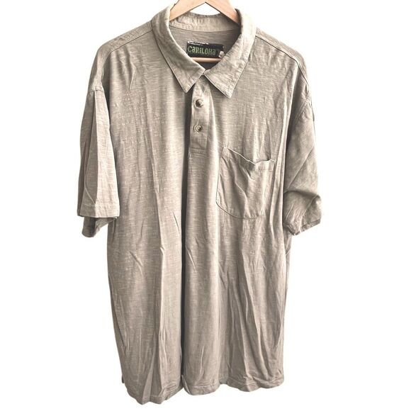 Cariloha Men’s Bamboo Blend Natural Polo Shirt 2XL - Picture 1 of 9